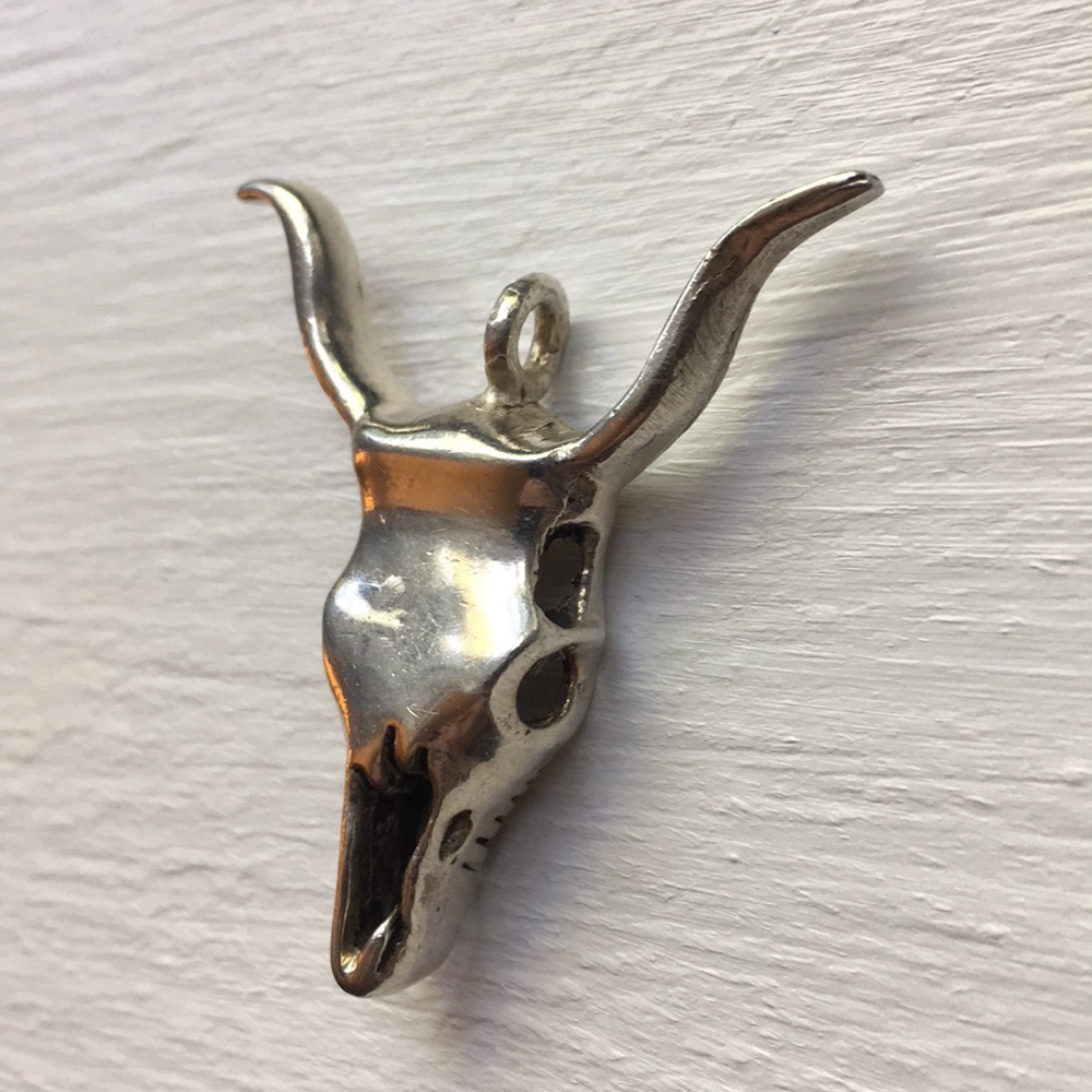 Silver Longhorn Pendant 📿🐂📿